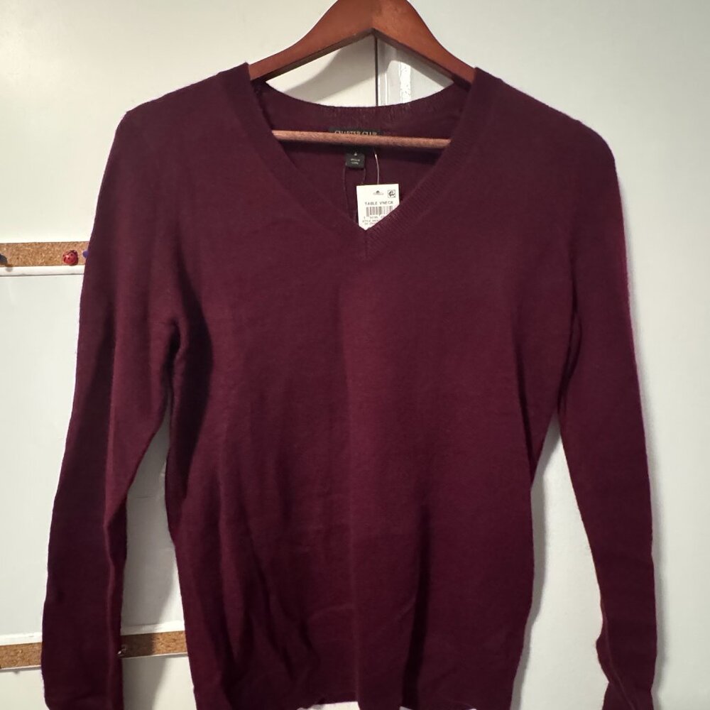 Charter Club Luxury Burgundy Preppy Cashmere Sweater